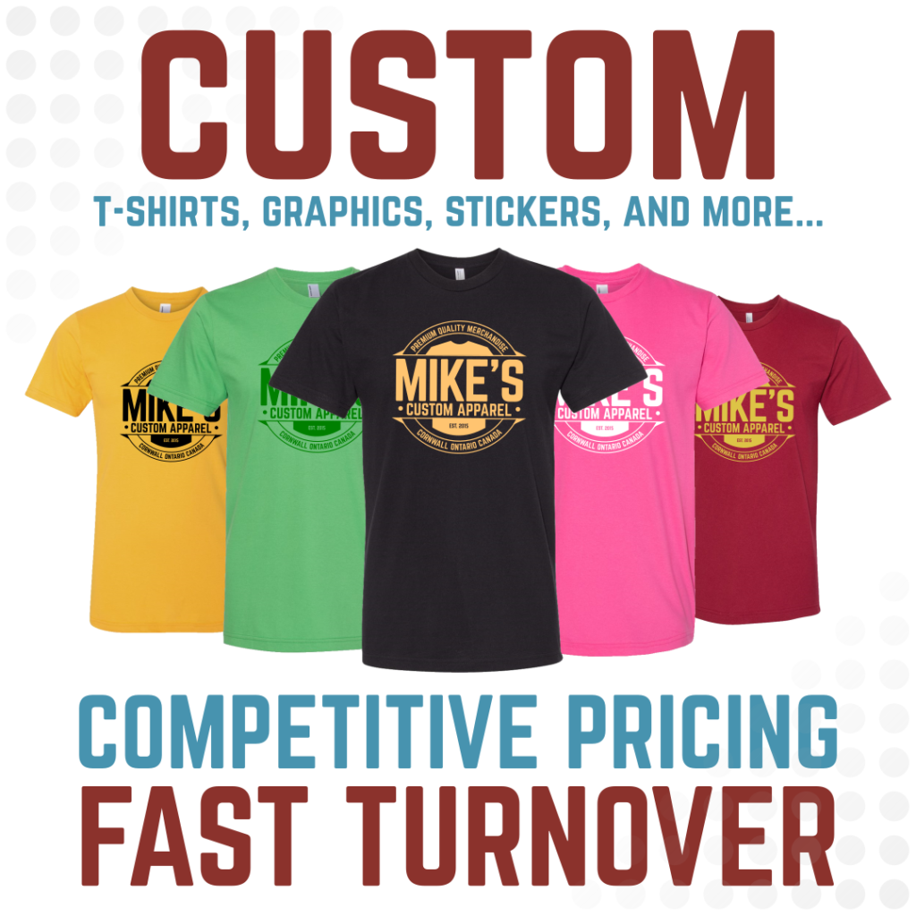 Custom Apparel. Competitive Pricing. Fast Turnover.